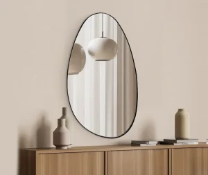 מראה טיפה מסגרת בגוון שחור 53*105