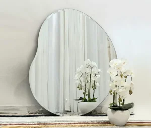 מראה אמורפית עם חיתוך קריסטל (ללא מסגרת)