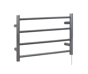 מחמם מגבות חשמלי 4 שלבים מעוגל בגוון גרפיט