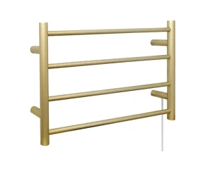 מחמם מגבות חשמלי 4 שלבים בגוון זהב מט