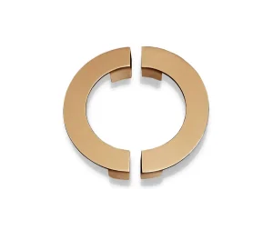 ידית חצי עיגול מודרני לארונות בגוון פליז מוברש מידות לבחירה