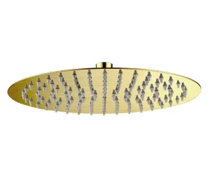 ראש גשם למקלחת עגול בגוון זהב מט