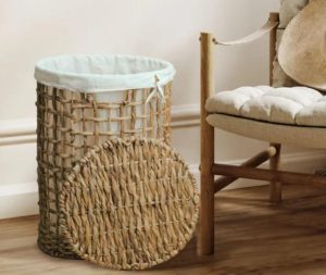 סל כביסה קש עגול קלוע