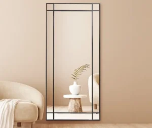 מראה גוף מלבנים עם מסגרת פנימית בגוון שחור