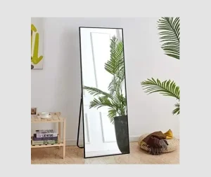 מראה גוף עם רגל מסגרת בשחור 150X50