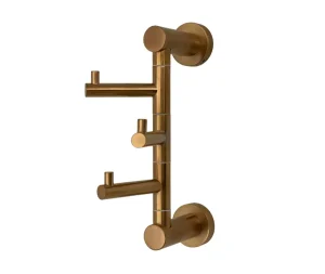 מתלה מגבת 3 ווים לאמבטיה מסדרת LEO בגוון רוז גולד