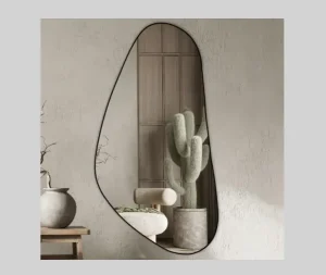 מראה אסימטרית שחור 170X70