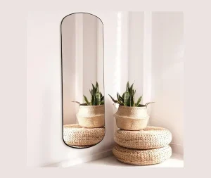 מראה גוף מסגרת דקה שחור 180X60