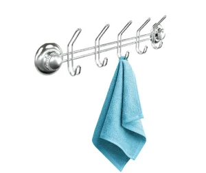 קולב חמישייה למגבות אמבטיה ואקום נירוסטה