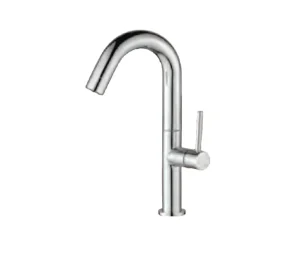 ברז אמבט נמוך פיה מסתובבת גוון ניקל כרום (ריינבו)