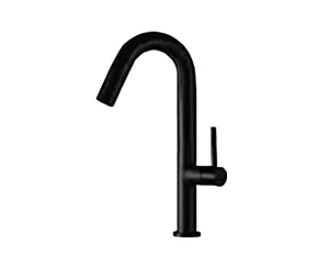 ברז אמבט נמוך פיה מסתובבת גוון שחור מט (ריינבו)