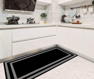 שטיח למטבח דגם REFAEL בגוון שחור