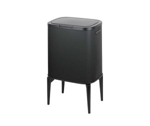 פח על רגליים 33 ליטר מרובע גוון שחור