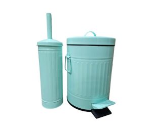 סט רטרו מברשת אסלה ופח 3 או 5 ליטר במגוון צבעים