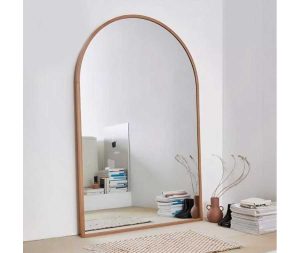 מראה גוף חצי מעוגלת עץ