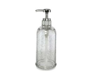 דיספנסר שקוף נצנצים כסף