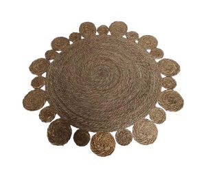 שטיח קש פרח קוטר 90 ס"מ