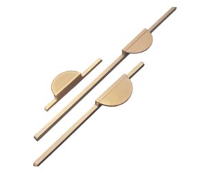 ידיות חצי עיגול לארון מודרני פליז מוברש