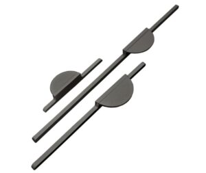 ידיות חצי עיגול לארון מודרני שחור מט