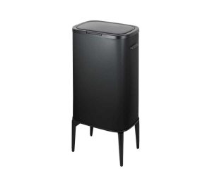 פח אשפה על רגליים מעוצבות 53 ליטר למטבח טאץ' שחור