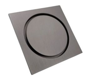 מכסה ניקוז 10X10 ס"מ מנגנון מונע ריחות וכניסת חרקים ניקל מוברש