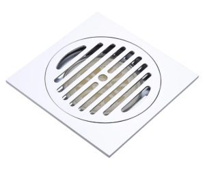 ניקוז רצפתי 15X15 ס"מ חוסם ריח כרום