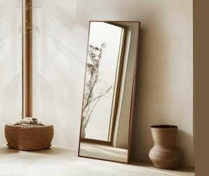 מראה עץ מלבן 50X160 ס"מ