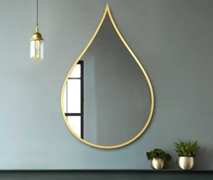 מראה טיפה זהב 2 גדלים