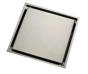 ניקוז ריצפתי 10X10 ס"מ עם אפשרות להכנסת אריח | ניקל מוברש