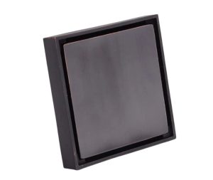 ניקוז ריצפתי 10X10 ס"מ עם אפשרות להכנסת אריח | שחור מט