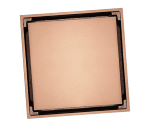 ניקוז ריצפתי 10X10 ס"מ עם אפשרות להכנסת אריח | רוז גולד מוברש