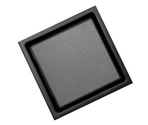 תעלת ניקוז 15X15 ס"מ עם מנגנון מונע ריחות שחור מט