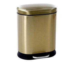 פח אשפה מרובע 5 ליטר בגוון זהב