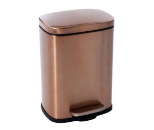 פח אשפה מרובע 5 ליטר גוון רוז גולד