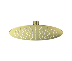 ראש גשם למקלחת ראש טוש עגול בגוון זהב מבריק