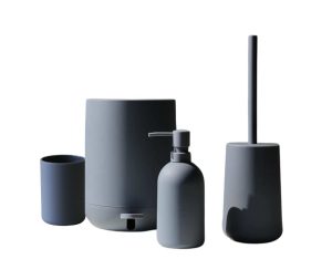 סט מונחים לאמבטיה גוון אפור כהה דגם ROCKY