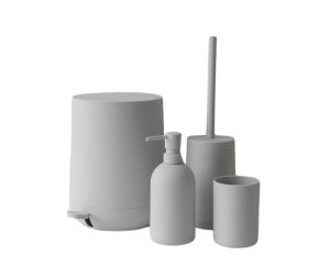 סט מונחים לאמבטיה גוון אפור בהיר דגם ROCKY