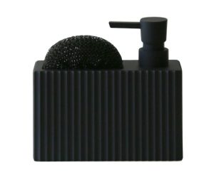 דיספנסר מלבני למטבח לסבון כלים גוון שחור