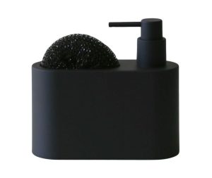 דיספנסר מעוגל למטבח לסבון כלים שחור