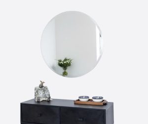 מראה עגולה קריסטל ללא מסגרת 6 גדלים לבחירה