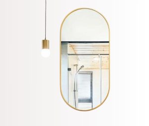 מראה אליפסה זהב 3 גדלים לבחירה