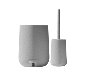 סט מונח מברשת אסלה ופח 3 ליטר אפור בהיר דגם ROCKY