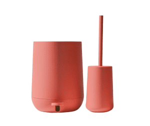 סט מונח מברשת אסלה ופח 3 ליטר אפרסק דגם ROCKY