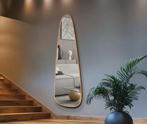 מראה גוף טיפה עץ 58X160 ס"מ