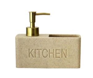 דיספנסר מלבני למטבח לסבון כלים גוון אבן