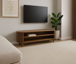 מזנון עץ מלא מנגו טבעי 180X40X50