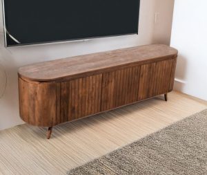 קומודה עץ מלא מנגו טבעי 180X43X56